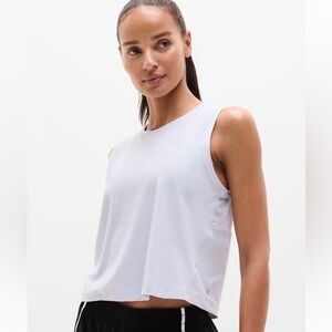 Athleta White Sleeveless Performance Ultimate Muscle Tank 3X Workout Fitness Top